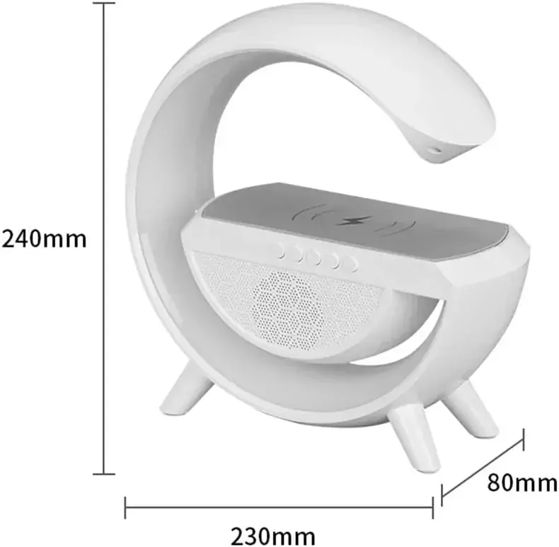 Bluetooth reproduktor s LED lampou a bezdrátovou nabíječkou HM-2301