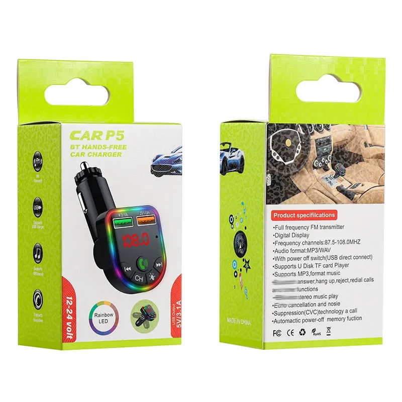 FM Transmitér do auta Car P2 Ambient - USB, Bluetooth, MP3