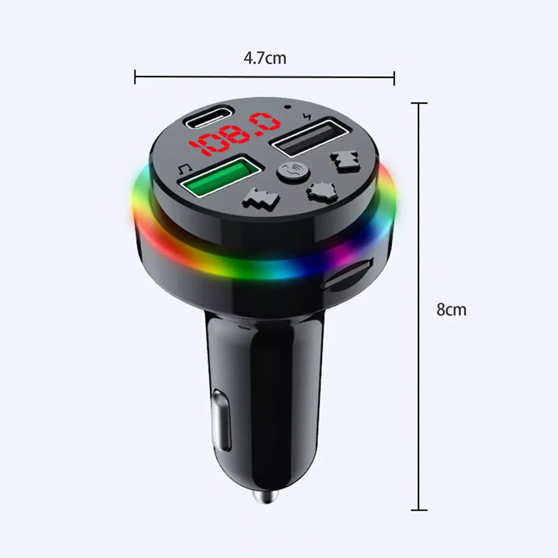 FM Transmitér do auta Car F15 Ambient - USB, Bluetooth, MP3